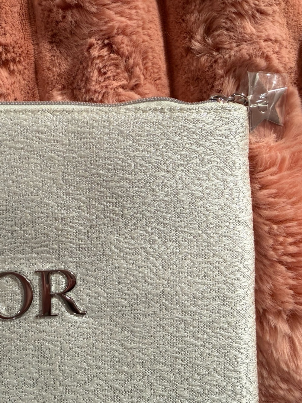 Dior Beauty gift with purchase Silver Logo Zip Pouch - Picture 8 of 8